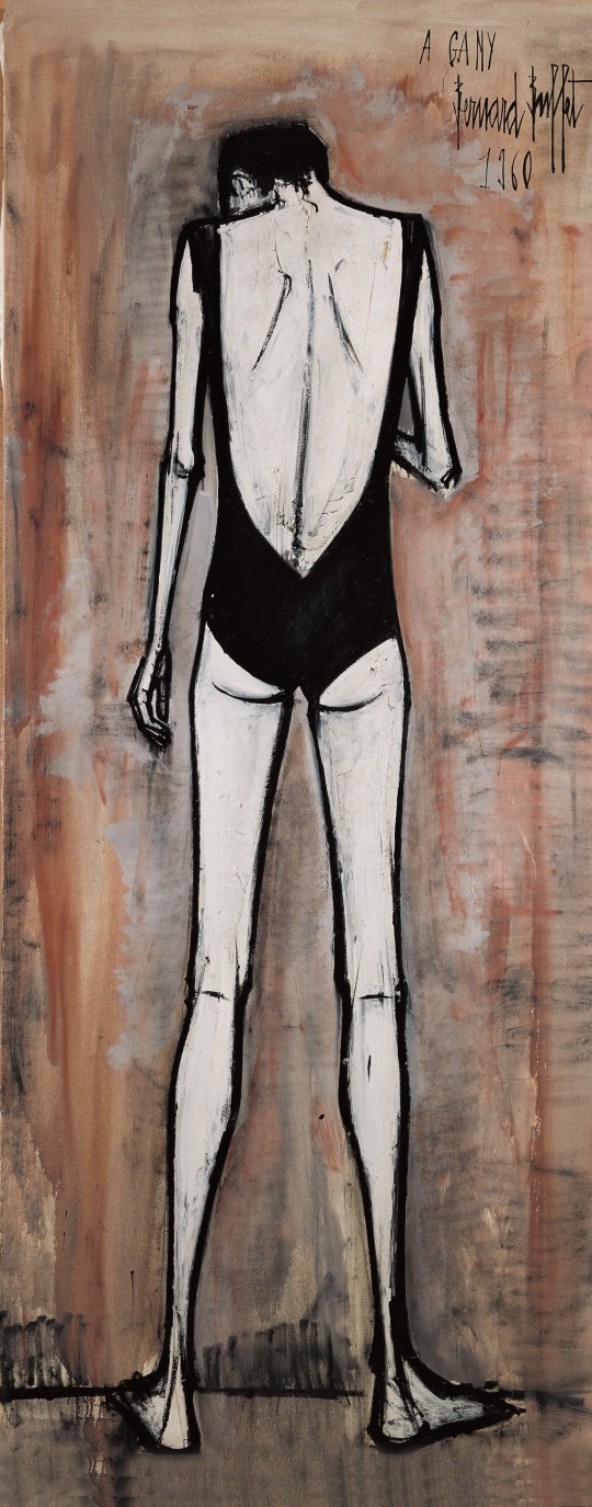Annabel en maillot de bain. 1960. Oli, 195 x 80 cm. Collection Fonds de Dotation Bernard Buffet. ADAGP - 2015 