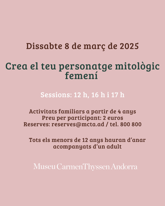 Taller: Crea el teu personatge mitològic femení