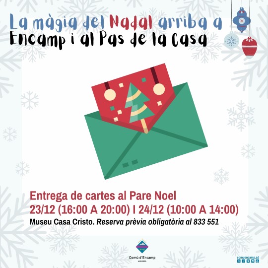 entrega de cartes pare noel casa cristo encamp