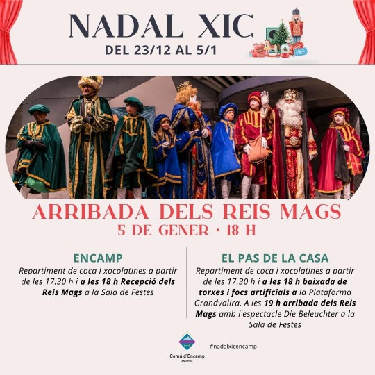 arribada dels reis mags nadal xic encamp i el pas de la casa