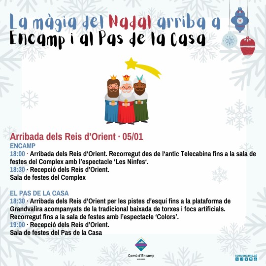 arribada reis orient encamp el pas de la casa