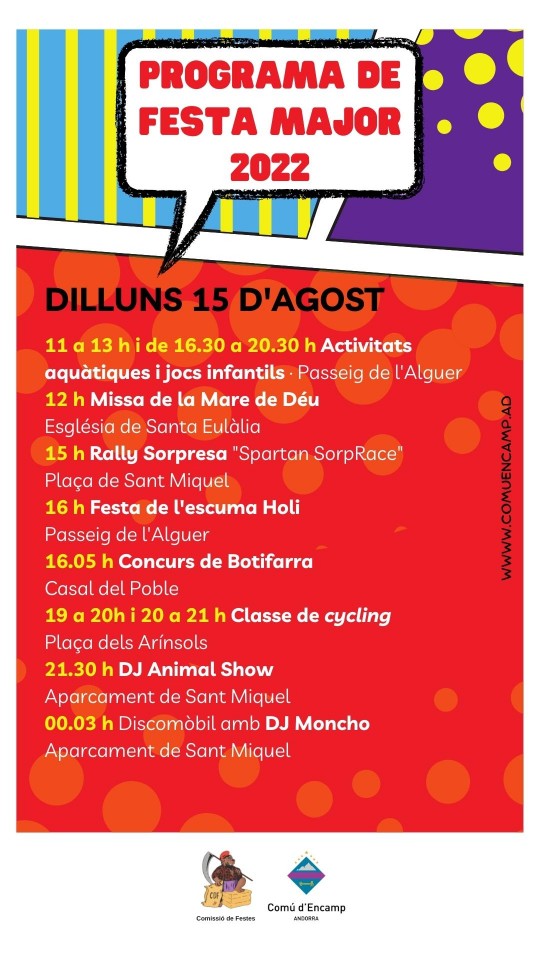 Programa del tercer dia de festa major