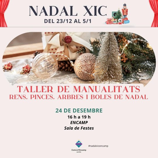 taller de manualitats nadal xic encamp i el pas de la casa
