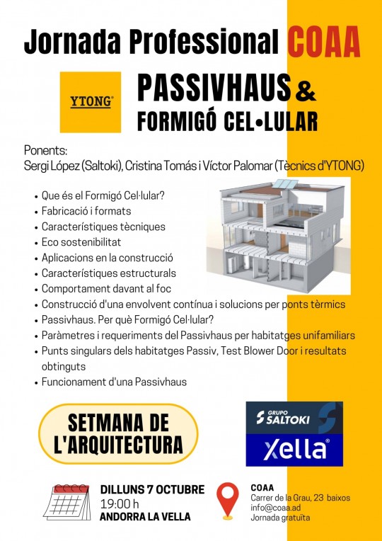 SETMANA DE L’ARQUITECTURA 07 AL 11 D’OCTUBRE