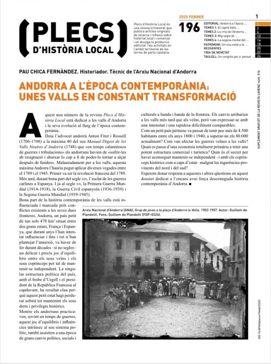 Presentació de la revista 'Plecs d’Història Local núm. 196'