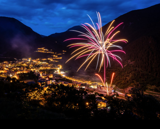 Castell de focs de fi de festa Encamp