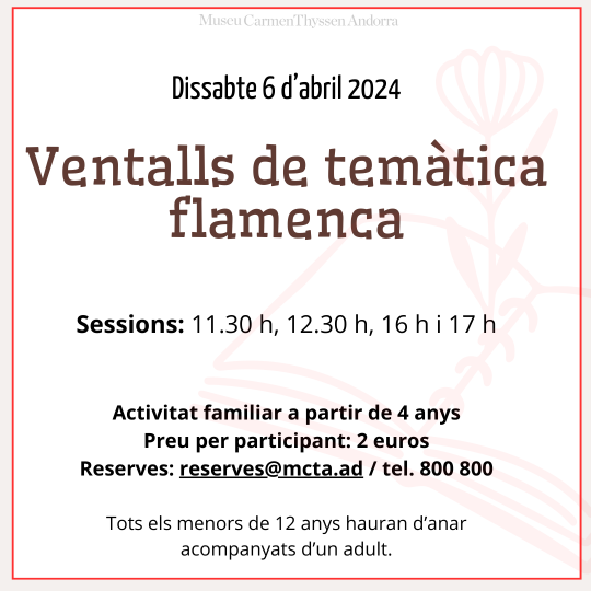  TALLER “creació de ventalls de temàtica flamenca”