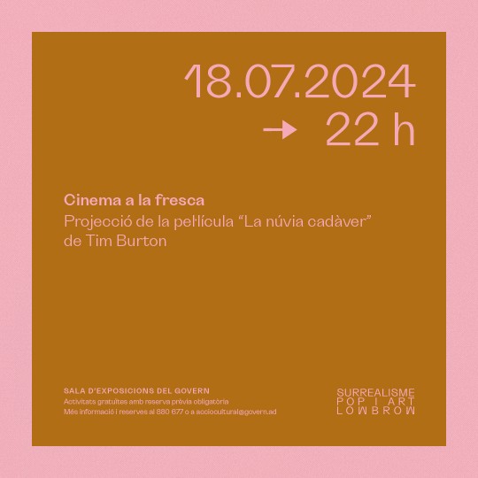 Cinema a la fresca: projecció de la pel·lícula ‘La núvia cadàver’ de Tim Burton