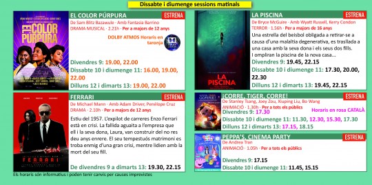 programació cines illa