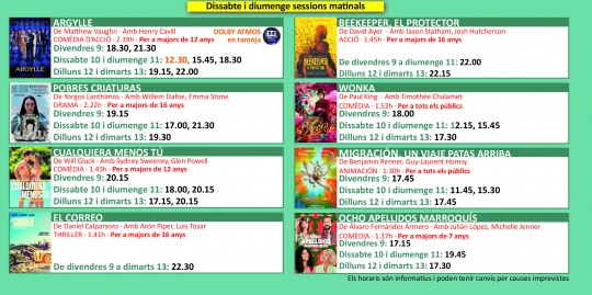programació cines illa