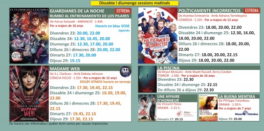 Programació cinemes illa