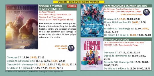 Programació cinemes Illa