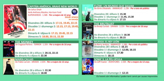 Programació dels Cinemes Illa Carlemany