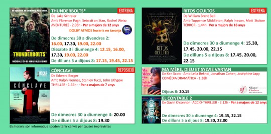 Programació dels Cinemes Illa Carlemany