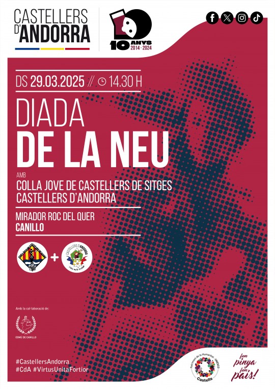 Diada de la Neu amb Colla Jove de Castelelrs de Sitges i Castellers d'Andorra
