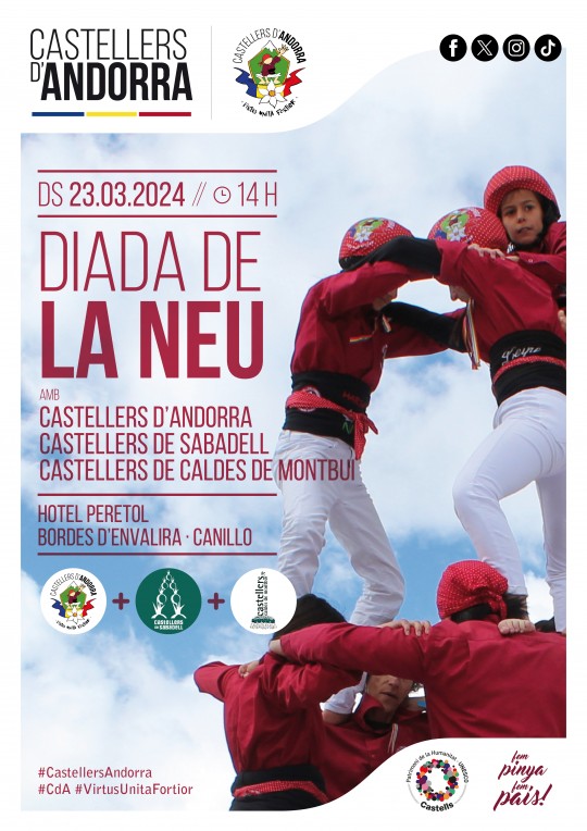 Diada de la Neu amb Castellers d’Andorra, Castellers de Sabadell i Castellers de Caldes de Montbui
