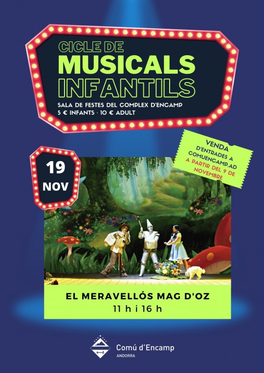 El meravellós mag d'oz musical infantil encamp