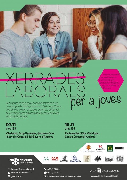 xerrades per a joves a partir de 16 anys
