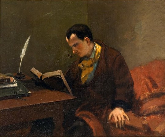 El poeta Charles Baudelaire en una pintura de l’artista Gustave Courbet