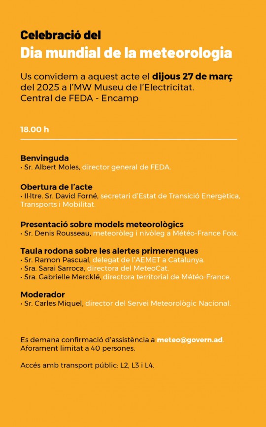Celebració del Dia mundial de la meteorologia