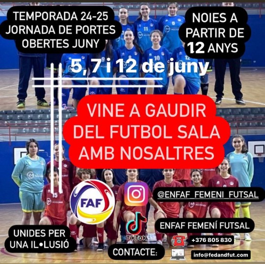 Jornada de portes obertes ENFAF femení futbol sala