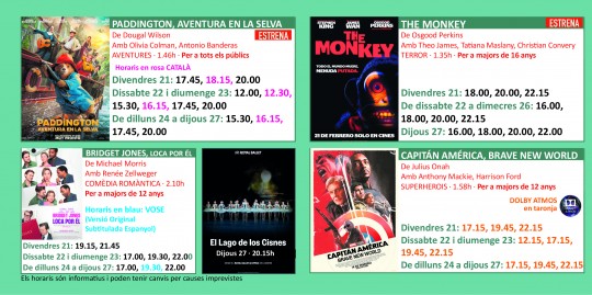 Programació dels Cinemes Illa Carlemany
