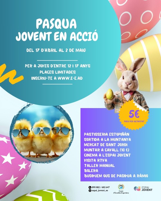 Jovent en acció, activitats de Pasqua