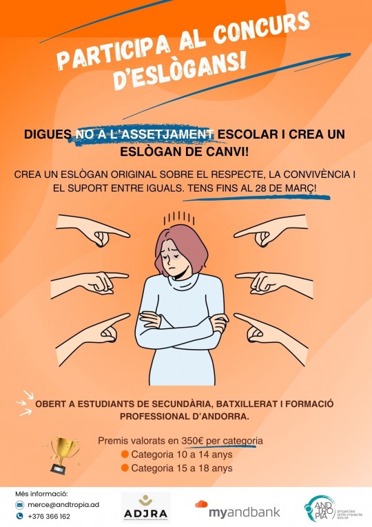 Concurs d'Eslògans per la Prevenció de l'Assetjament Escolar 2025!