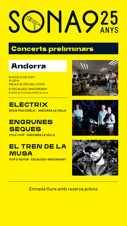 25a Edició SONA9 - Concerts preliminars 