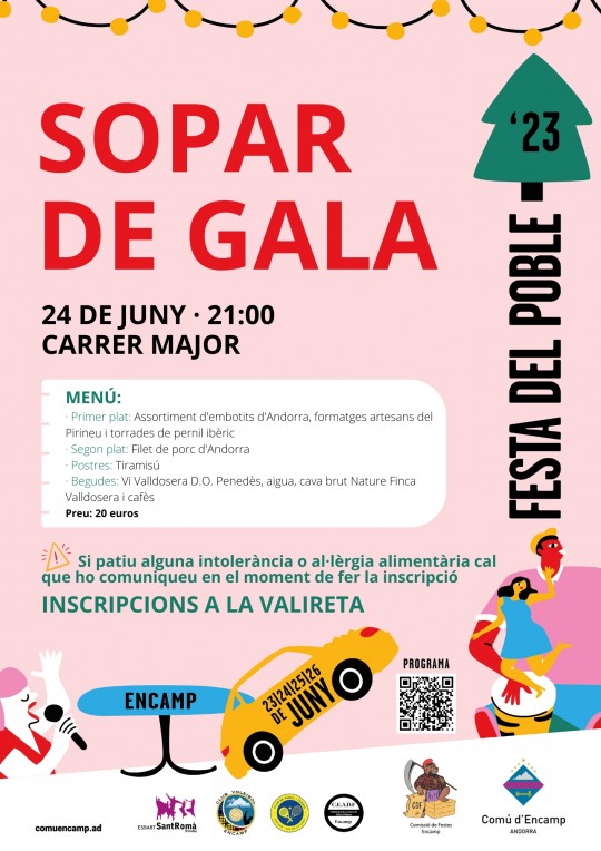 sopar de gala festa del poble encamp