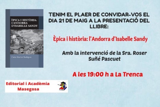 Presentació del llibre 'Èpica i història: l'Andorra d'Isabelle Sandy'