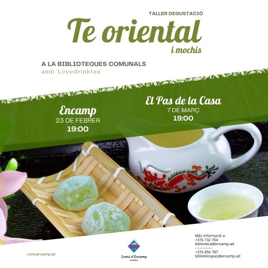Cartell taller te oriental i mochis Encamp