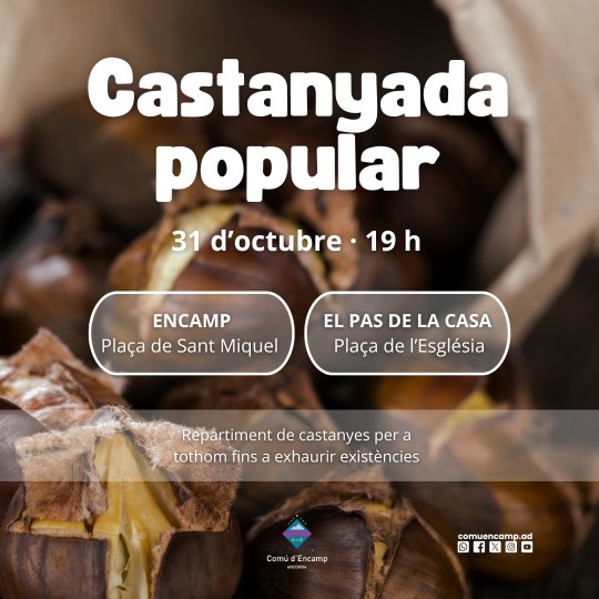 castanyada popular encamp i el pas de la casa