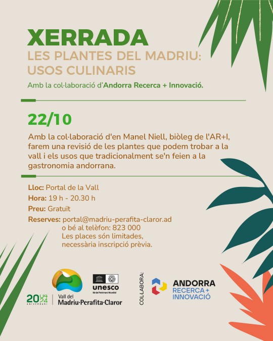 Xerrada 'Les plantes del madriu: usos culinaris'