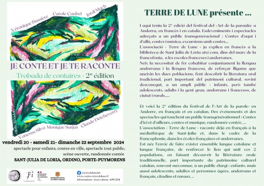 Festival de Contes - Je conte et je te raconte - 2º édition -  du 18 au 22 septembre 